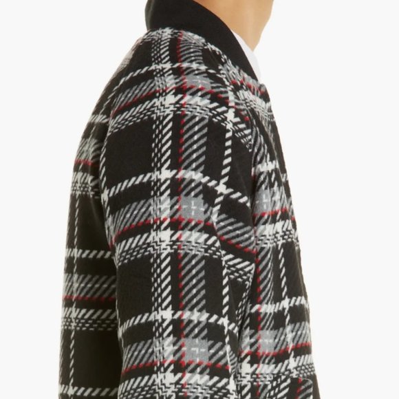 Plaid Bouclé Bomber Jacket - Picture 4 of 5